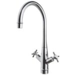 SWIRL ISOBEL DUAL-LEVER KITCHEN MONO MIXER TAP CHROME
