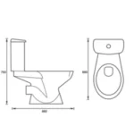 TOILET-TO-GO CLOSE-COUPLED TOILET DUAL-FLUSH 6LTR - Image 4