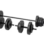 Opti Vinyl Barbell and Dumbbell Weight Set - 50kg
