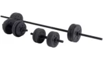 Opti Vinyl Barbell and Dumbbell Weight Set - 25kg