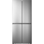 Hisense 432 Litre Four Door American Fridge Freezer With Dual Cooling - Stainless steel