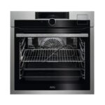 AEG 9000 Electric Single Oven with Food Sensor & Command Wheel - Black