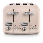 DeLonghi Argento Flora Four Slice Toaster - Pink