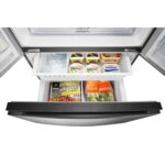 Hisense 596 Litre French Style American Fridge Freezer With Super Cooling - Stainless Steel Look - Image 3