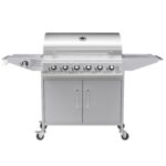 Boss Grill Georgia Classic - 6 Burner Gas BBQ Grill with Side Burner - Silver - Image 2