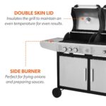 Boss Grill Premium Dual Fuel - 2 Burner Dual Fuel BBQ Grill with Side Burner - Stainless Steel - Image 4