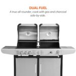 Boss Grill Premium Dual Fuel - 2 Burner Dual Fuel BBQ Grill with Side Burner - Stainless Steel - Image 3