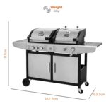 Boss Grill Premium Dual Fuel - 2 Burner Dual Fuel BBQ Grill with Side Burner - Stainless Steel - Image 2