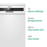 electriQ 10 Place Settings Freestanding Dishwasher - White - Image 3