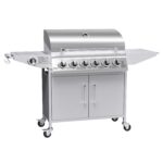 Boss Grill Georgia Classic - 6 Burner Gas BBQ Grill with Side Burner - Silver - Image 5