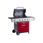 Outback Meteor - 4 Burner Gas BBQ Grill with Side Burner - Red - Image 11