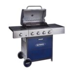 Outback Meteor - 4 Burner Gas BBQ Grill with Side Burner - Blue - Image 2