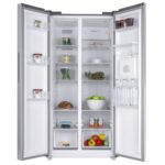 electriQ 430 Litre Side-By-Side American Fridge Freezer - Silver - Image 2