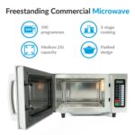 electriQ 1000W 25L Programmable Commercial Kitchen Freestanding Microwave for Catering - Image 5