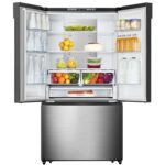 Hisense 596 Litre French Style American Fridge Freezer With Super Cooling - Stainless Steel Look - Image 2