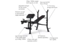 Marcy BE1000 Adjustable Starter Workout Weight Bench - Image 8