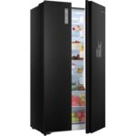 Fridgemaster 519 Litre Side-By-Side American Fridge Freezer With Multiflow - Black - Image 4