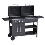 Boss Grill Georgia Dual Fuel - 3 Burner Gas & Charcoal BBQ Grill - Black - Image 8