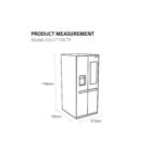 LG 635 Litre Side By Side American Fridge Freezer With LG Smart Inverter Compressor - Matt Black - Image 4