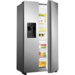 Hisense 562 Litre Side-By-Side American Fridge Freezer - Stainless Steel - Image 4