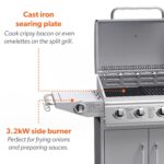 Boss Grill Georgia Classic - 4 Burner Gas BBQ Grill with Side Burner - Silver - Image 18