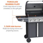 Boss Grill Kentucky Premium - 4 Burner Gas BBQ Grill with Side Burner - Black - Image 8