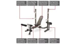 Marcy MWB-70205 Folding Olympic Weight Bench with Squat Rack - Image 8