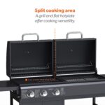 Boss Grill Georgia Dual Fuel - 3 Burner Gas & Charcoal BBQ Grill - Black - Image 5