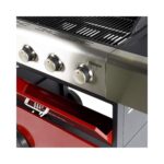 Outback Meteor - 4 Burner Gas BBQ Grill with Side Burner - Red - Image 5
