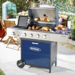 Outback Meteor - 4 Burner Gas BBQ Grill with Side Burner - Blue - Image 7
