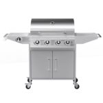 Boss Grill Georgia Classic - 4 Burner Gas BBQ Grill with Side Burner - Silver - Image 14