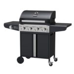 Boss Grill Kentucky Premium - 4 Burner Gas BBQ Grill with Side Burner - Black - Image 4