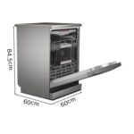 Bosch Serie 6 14 Place Settings Freestanding Dishwasher - Silver - Image 2