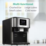 electriQ Countertop Ice Maker With Ice Crusher and Water Dispenser in Stainless Steel/Black - Image 9