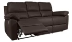 Argos Home Toby Faux Leather 3 Seater Recliner Sofa - Brown