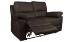 Home Toby Faux Leather 2 Seater Recliner Sofa - Brown