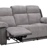 Home Bradley Fabric 3 Seater Recliner Sofa - Charcoal