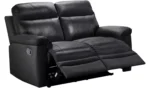 Home New Paolo 2 Seater Manual Recliner Sofa - Black
