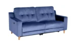 Habitat Emerson Velvet 2 Seater Recliner Sofa - Navy Blue