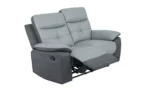 Home Charles Leather Mix 2 Seater Recliner Sofa - Grey