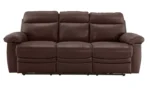 Home New Paolo 3 Seater Power Recliner Sofa -Chocolate