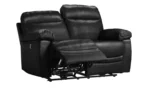 Home Paolo 2 Seater Power Recliner Sofa - Black