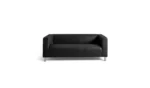 Home Moda Leather 3 Seater Sofa - Black