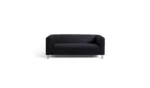 Home Moda Fabric 3 Seater Sofa - Black