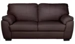 Home Milano Faux Leather 3 Seater Sofa - Chocolate