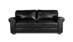 Habitat Salisbury Leather 3 Seater Sofa - Black