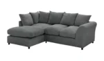 Home Harry Fabric Corner Sofa - Charcoal