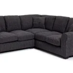 Habitat Lisbon Fabric Corner Sofa - Charcoal