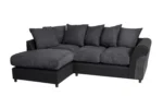 Harry Fabric Left Hand Corner Chaise Sofa - Charcoal