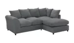 Home Harry Fabric Corner Sofa - Charcoal